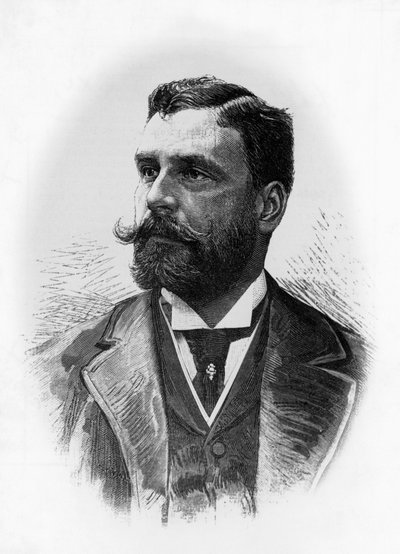 Ritratto di Gerolamo Rovetta, scrittore e drammaturgo italiano, incisione da William M. Timlin