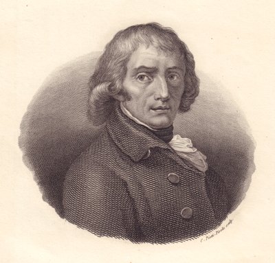 Ritratto del poeta italiano Giuseppe Parini (1729-1799), incisione su rame di Piotti da disegno di Andrea Appiani da William M. Timlin