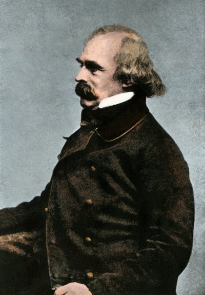 Ritratto di Nathaniel Hawthorne (1804-1864), scrittore americano, ca. 1862 o 1863 da Unbekannter Künstler