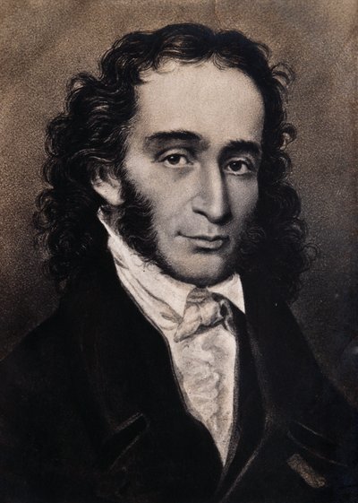 Ritratto di Niccolò Paganini (incisione) da Unbekannter Künstler