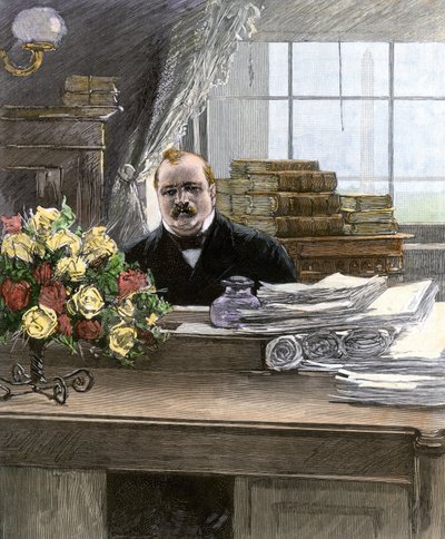 Ritratto di Stephen Grover Cleveland (1837-1908), Presidente degli Stati Uniti da Unbekannter Künstler