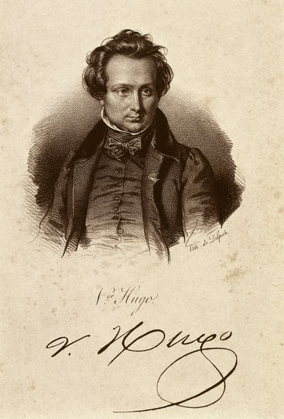 Ritratto di Victor Hugo (litografia) da Unbekannter Künstler