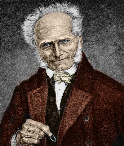 Ritratto del filosofo tedesco Arthur Schopenhauer (1788-1860) da Unbekannter Künstler