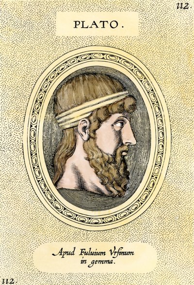 Ritratto del filosofo greco Platone (428-348 a.C.) Incisione da Unbekannter Künstler