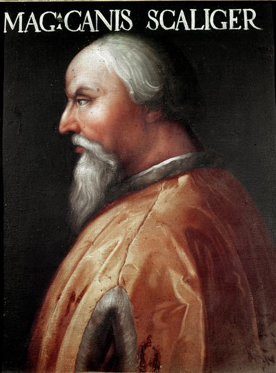 Ritratto del Signore di Verona Can Francesco della Scala detto Cangrande I da Unbekannter Künstler