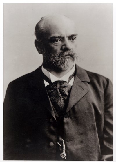 Fotografia ritratto di Antonin Dvorak (1841-1904) compositore ceco (foto b/n) da Unbekannt