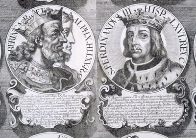 Ritratti di Berengaria di Castiglia e Ferdinando III di Castiglia (litografia) da Unbekannt