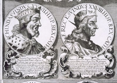 Ritratti di Chindasvindo e Reccesvindo (litografia) da Unbekannt