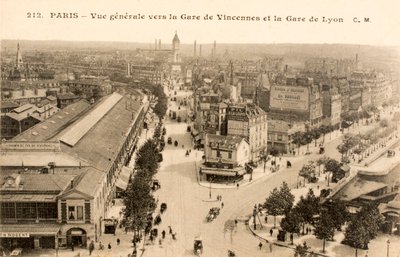 Cartolina/Stazione di Vincennes/Stazione di Lione/Parigi/Seine/Île de France/Francia da William M. Timlin