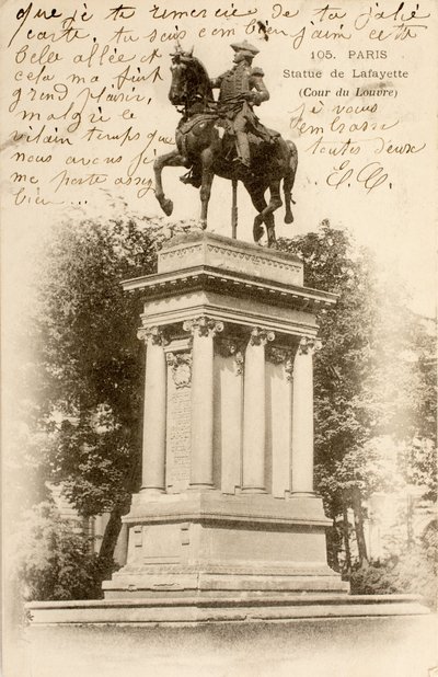 Statua di Lafayette, Cour du Louvre, Parigi da William M. Timlin