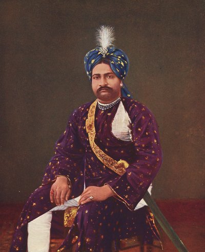 Principe Sher Zaman nato nel 1881, Principe e primo figlio di Rasul Khan, Foto scattata nei primi anni del 1900, Junagadh, Gujarat, India da Unbekannter Künstler