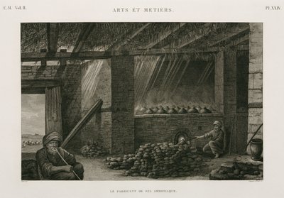 Produzione di ammoniaca salina, Egitto, c. 1798 da Unbekannt