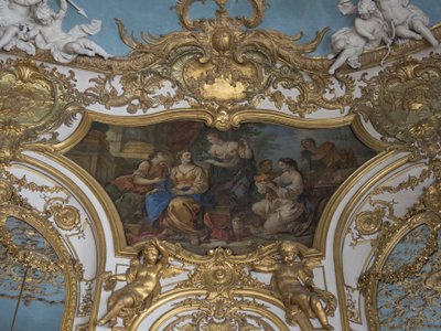 Psiche mostra i suoi tesori alle sue sorelle. Dipinto di Charles Joseph Natoire (1700-1777) da Unbekannt
