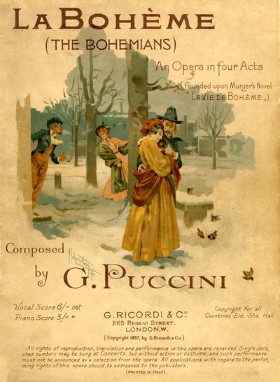 La Bohème di Puccini da Unbekannter Künstler