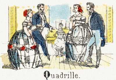 Q - Quadriglia - Alfabeto dei divertimenti per bambini circa 1890 (litografia) da Unbekannt