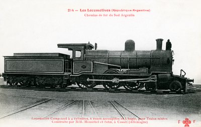 Carrozza ferroviaria delle ferrovie del Sud Argentina da Unbekannter Künstler