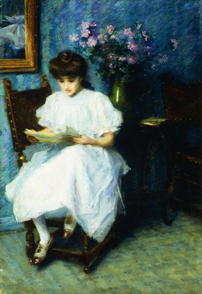 Lettura nel salotto da Unbekannt
