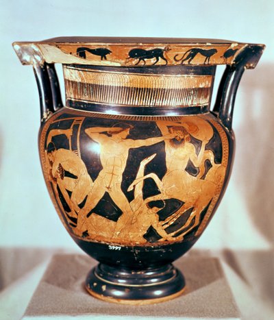 Vaso a figure rosse raffigurante la battaglia tra Centauri e Lapiti, Greco da Unbekannt
