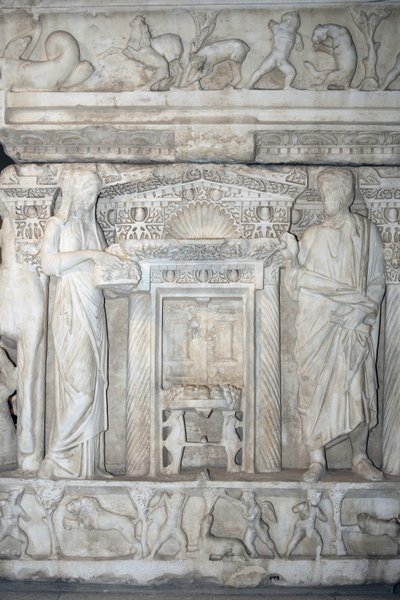 Rilievo su sarcofago romano tipo Sidamara/Museo di Istanbul/Turchia da William M. Timlin
