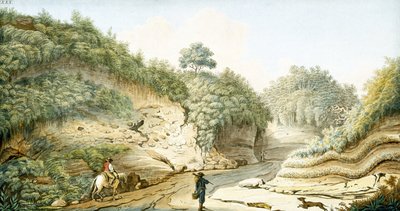 Strada che porta dalla Grotta di Pausilipo a Pianura, Regno di Napoli, c. 1767 da Unbekannter Künstler