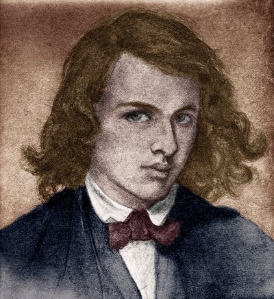 Rossetti, Dante Gabriel o Gabriel Charles Dante Rossetti - Poeta, pittore e traduttore inglese 1828-1882. Autoritratto da giovane da Unbekannter Künstler