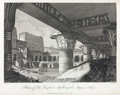 Rovine del tempio di Apollinopolis Magna a Edfu (attuale Tell El Balamoun, Egitto) (originariamente, tempio dedicato a Horus, costruito tra il 237 e il 57 a.C.) da Unbekannt