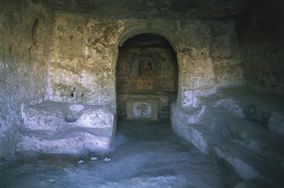 Rovine di una chiesa, Chiesa Rupestre, Matera, Basilicata, Italia da Benjamin Baud