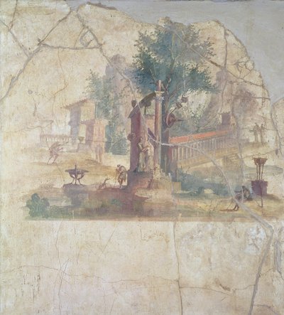 Paesaggio sacro-idilliaco, dalla Villa di Agrippa a Boscoreale, secolo d.C. da Unbekannt