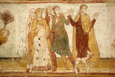 Abbazia di Saint-Savin pittura della volta della navata: Abramo separato dal nipote Lot (Gen 13, 8-9), Saint-Savin, Francia da Unbekannt