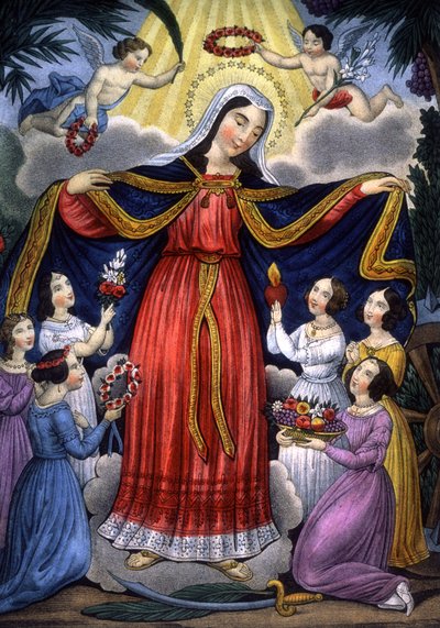 Santa Caterina e le Catherinettes, metà XIX secolo (stampa) da Unbekannter Künstler