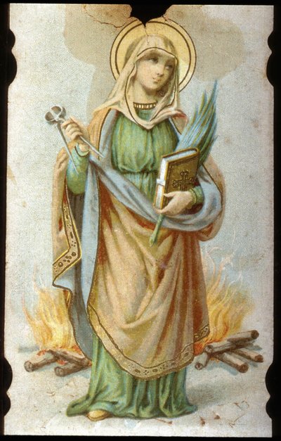 Santa Apollonia, Cartone Cromolitografico da Unbekannter Künstler