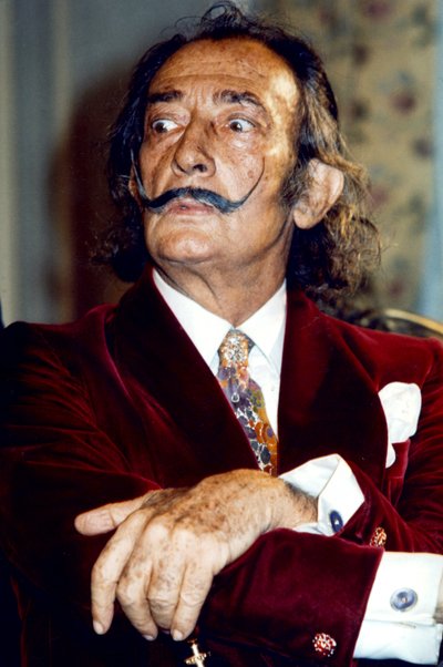 Salvador Dalí (1904-1989) Artista spagnolo del Surrealismo, qui c. 1968 (foto) da Unbekannt