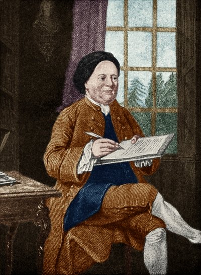 Samuel Richardson, ritratto. Autore inglese 19 agosto 1689 - 4 luglio 1761. di Mason Chamberlin da Unbekannt
