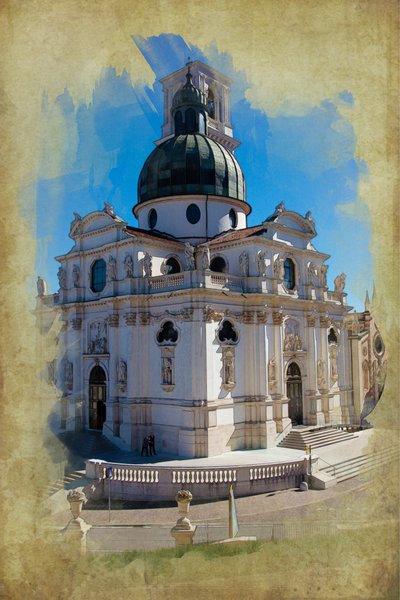 Santuario di Monte Berico, Vicenza, Italia (foto manipolata) da Unbekannt