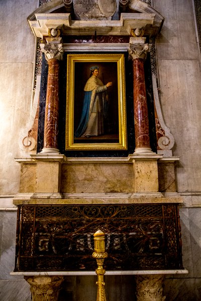 Cattedrale di Santa Maria Nuova, Monreale, Sicilia, Italia. Altare di San Luigi. Dipinto di San Luigi di Giaconia. (foto) da Unbekannt