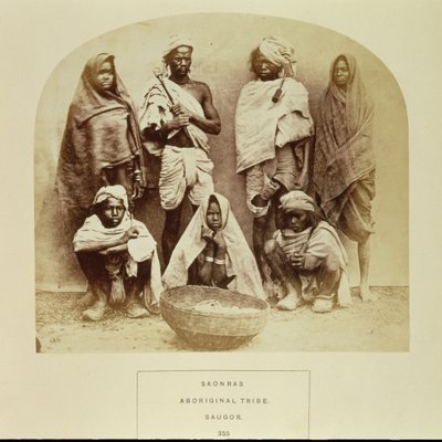 Saonras, una tribù aborigena di Saugor, India centrale, n. 355 da 