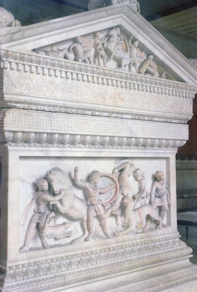 Sarcofago di Alessandro Magno (356-323 a.C.) (marmo) da Unbekannt