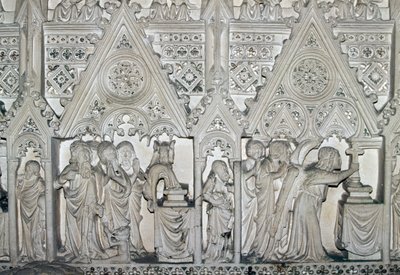 Sarcofago di Pedro I (1320-1367) con scene dalla vita di San Bartolomeo, chiesa del monastero di Alcobaça (Patrimonio Mondiale dell