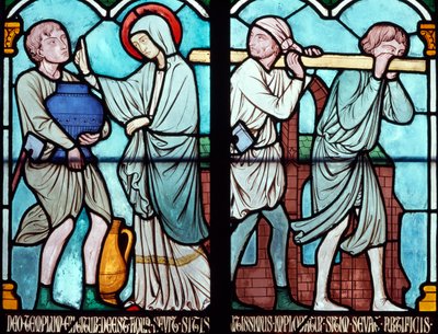 Scena dalla vita di San Luigi, vetrata della Cattedrale di Notre Dame, Parigi da Benjamin Baud