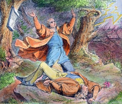 Scena della vita del riformatore protestante Martin Lutero da Unbekannter Künstler