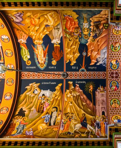 Scene dal Nuovo Testamento, Cattedrale bizantina di Minas con affreschi colorati, Heraklion (foto) da Unbekannter Künstler