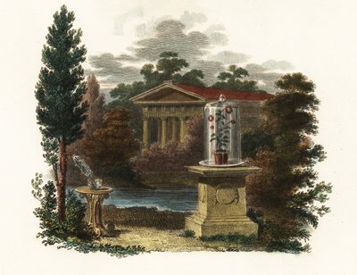 Invenzioni scientifiche di Stephen Hales in un giardino da Unbekannter Künstler