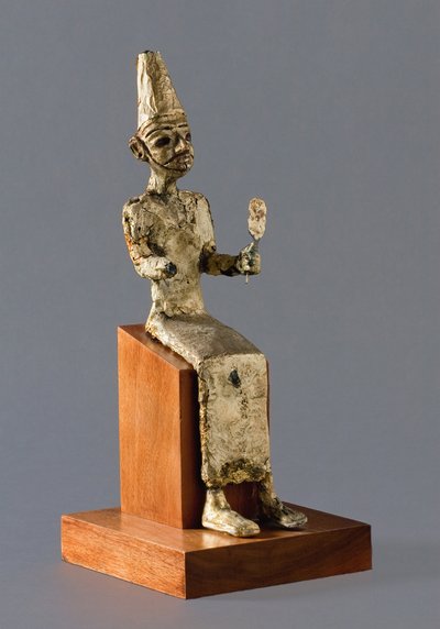 Figurina seduta di Baal, il dio cananeo della guerra, Megiddo, c.1300-1200 a.C. da Unbekannt
