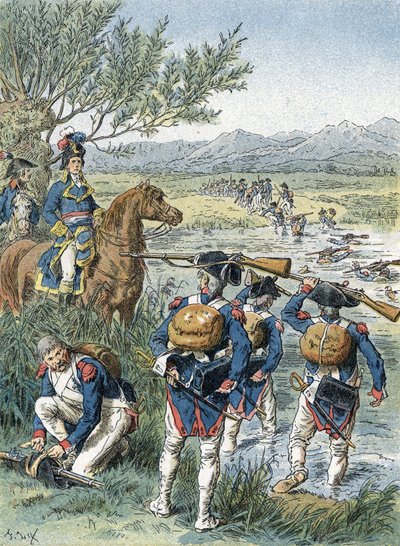 Seconda Battaglia di Zurigo, Attraversamento del Limmat (1799) da Unbekannter Künstler