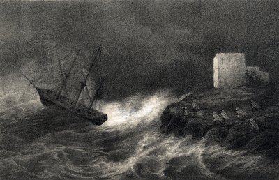 Naufragio dei brigantini "Aventure" e "Silene" sulla costa algerina, 15 maggio da Unbekannter Künstler