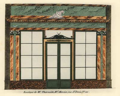 Vetrina del negozio di merceria di Monsieur Theroulde da Unbekannter Künstler