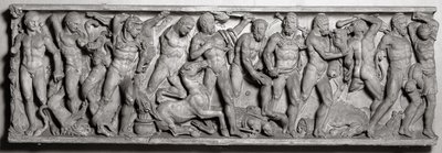 Lato di un sarcofago che raffigura le fatiche di Ercole, romano, II secolo (marmo) da Unbekannt