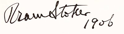 Firma di Bram Stoker da Unbekannt