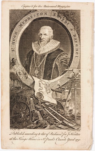 Sir Hugh Myddelton, orafo e ingegnere gallese, c. 1620 da Unbekannt