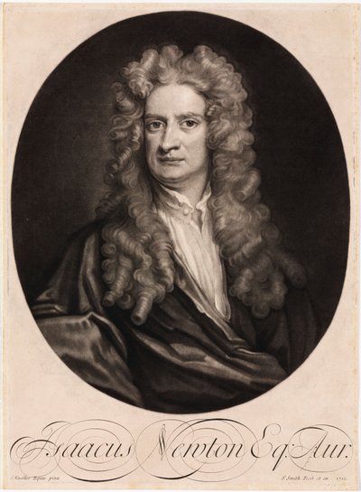 Sir Isaac Newton, matematico e fisico inglese da Unbekannt